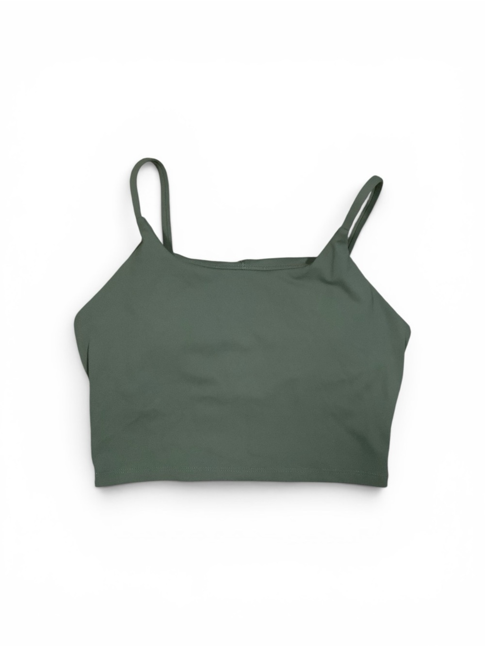 Women's Olive Green Sports Bra & Athletic Shorts Set